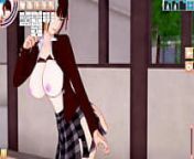 【エロゲーコイカツ！】性格艶やかな爆乳jk「(麗香オリキャラ)」とおっぱい揉みまくりセックス3DCGエロアニメ動画 from jk girl anime