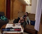 Sex in the chalet with hot blonde woman from sex woman in