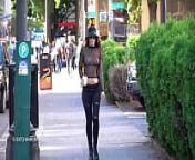 braless sheer top in public from topless in public