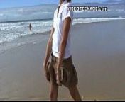 sexy teen at beach from polina nudist