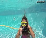 Hottest babe Irina Poplavok is naughty in the pool from naughty sister mangotv originals web series
