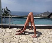 Naked Sensual Yoga by the pool - Roxy Fox from yoga naked jenny scordamaglia