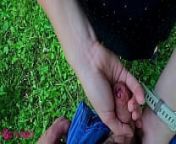 Student girl Jerks off and Sucks Dick to Classmate in a Public Park- POV - Nata Sweet from nude in f