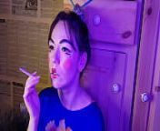 japanese stepsister smokes a cigarette from games paly sister and son