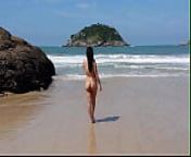 QUEQUEL FREITAS NA PRAIA DE NUDISMO from saggy boobs on the beach video clip