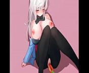 Alps rabbit clothes fuckef by carrot from girl fuckef by