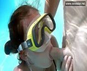 Perfect underwater blowjob by hot teen Minnie from hottest russian teen sex