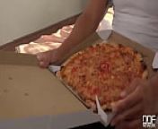 Delicious Pizza Topping - Delivery Girl Wants Cum in Mouth from kiki marie f