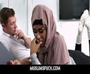 MuslimsFuck-Talk about taboo! Muslim ebony teen Milu Blaze in hijab fucks her own stepbrother from nude muslim sex