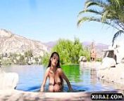Hard anal fuck for this busty pool babe who truly enjoys it from kelly beltrán