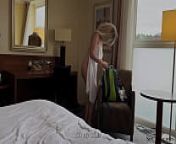 Hot stepmother and stepson share a hotel bed from stepmo