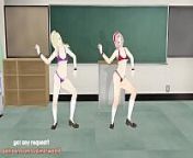 Sakura and Ino MMD: Shake it Off from xporn3d naruto streptise dance show