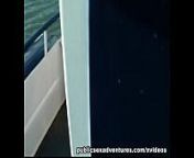 Amateur public porn on a ferry from nicole ferri naked