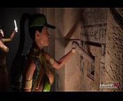 Lesbian futanari threesome adventure animation in Egypt from adventures episode 4 the expedition