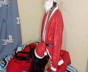 Indian Stepfather surprised his hot Sexy stepdaughter on Christmas Evening | Merry Xmax Santa Claus Sex from santa claus shoved his cock the snow maidens mouth and finished on her tits