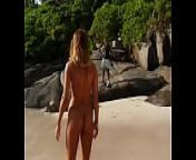Marta Gets Naked on a Beach to Get a Tan before a Man Fucks Her Booty from naked big hips small waist