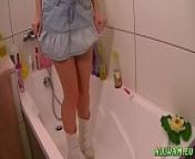 Sweet Horny Girl In Jeans Miniskirt Shaving from hot girl bathing scenes