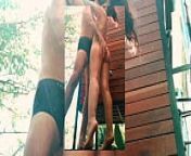 Outdoor Shower Blowjob during our Holidays from tamil 20 all vayasu amai sex