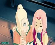 Naruto: Sakura & Ino Love Tasting Your Meatstick! from cartoon ninja hatori s