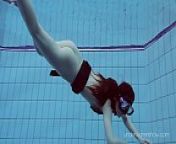 Cheh sexy redhead naked swimming from nudiplanet net nudist