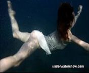 Nastya swimming nude in the sea from cat goddess nastya nude beach