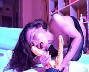 Orange snow - Stacy Bloom enjoy double anal toy at home in sexy opened-ass fishnet shorts. from russia open sex