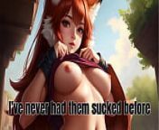 These FOXGIRL GIRLFRIENDS share their bodies and their feelings - AI art captions from cumonprintedpics captions y