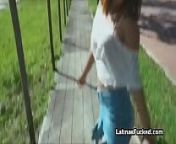 Hot Latina chick from the street on to a dick from hot on video call