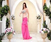Cute Russian Belly dancer from belly dancer behind casting