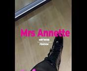 GET ON YOUR KNEES AND LICK MY SHOES. MY HEELS MUST BE CLEAN. FEMALE DOMINATION from annette chastity