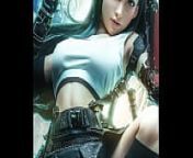 Final Fantasy VII TIFA LOCKHART Silicone Sex Doll from tifa is trapped in cave with man