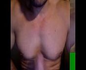 Katpet26 cums over his own chest 9aug2015 from gay self sucking