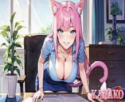 [ASMR PREVIEW] - BOSS BJ REPORT - SPICY FIRST DAY CATGIRL BLOWJOB from sexy asmr cum