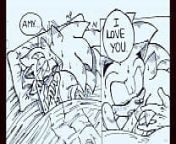 sonamy, in the bed from underwater furry comic