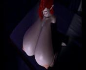 Sex Redhead with Huge Massive Boobs Is Riding a Dildo from futa elfe chevauche un gode mur