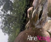 Novinha loira da bunda grande em sua aventura na cachoeira, chupando e fodendo gostoso! - www.alinenovak.com from novak djokovic bulge jp