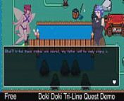 Doki Doki Tri-Line Quest Demo from monsters furry