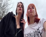 Bully Girls Spit On You And Order You To Lick Their Dirty Sneakers - Outdoor POV Double Femdom from spit femdom girl