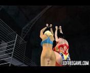 Two 3D superhero babes are getting fucked by a redman from 5 superhero girls