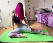 Best Tease To Make You Explode: Strip Dance After Slow Sexy Yoga from pink slow
