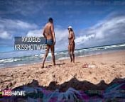 Kriss Hotwife De Micro Biquini Se Exibindo Na Praia Publica Com Seu Corno Manso Do Lado from lana tailor micro bikini