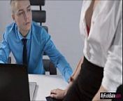 Sexy secretary Sheri Vi seduces her boss and fucks him from sexy secretary seducing boss in doggystyle