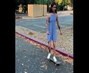 Tattooed Skater Girl Vanessa Vega in Skateboarding and Squirting in Public from squirt in public