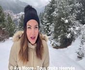 Ava Moore - Une randonn&eacute;e en raquette se transforme en baise exhib &agrave; la neige, j'avale tout le sperme - VLOG PORN from la kournikova chilena con raqueta de tenis