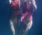 Lilia Mihalkova and Natalia Kupalka underwater lesbians from lilia with insect