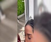 Penel Ope outdoor quick blowjob from www anjalibhabhixxx ope