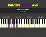 Kuch-Kuch-Hota-Hai-Easy-PIANO-TUTORIAL-Stanza-Both-Hands-Slow - from maine chode hai baki