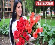 Brunette Takes Sex over Roses #LETSDOEIT from cgjny