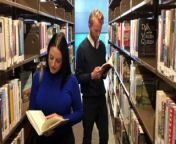 Angela White and I Read Quietly in a Library from 安琪拉粉蝶花