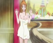Nami And Nico Robin in the bath uncensored scene of Nami from one piece